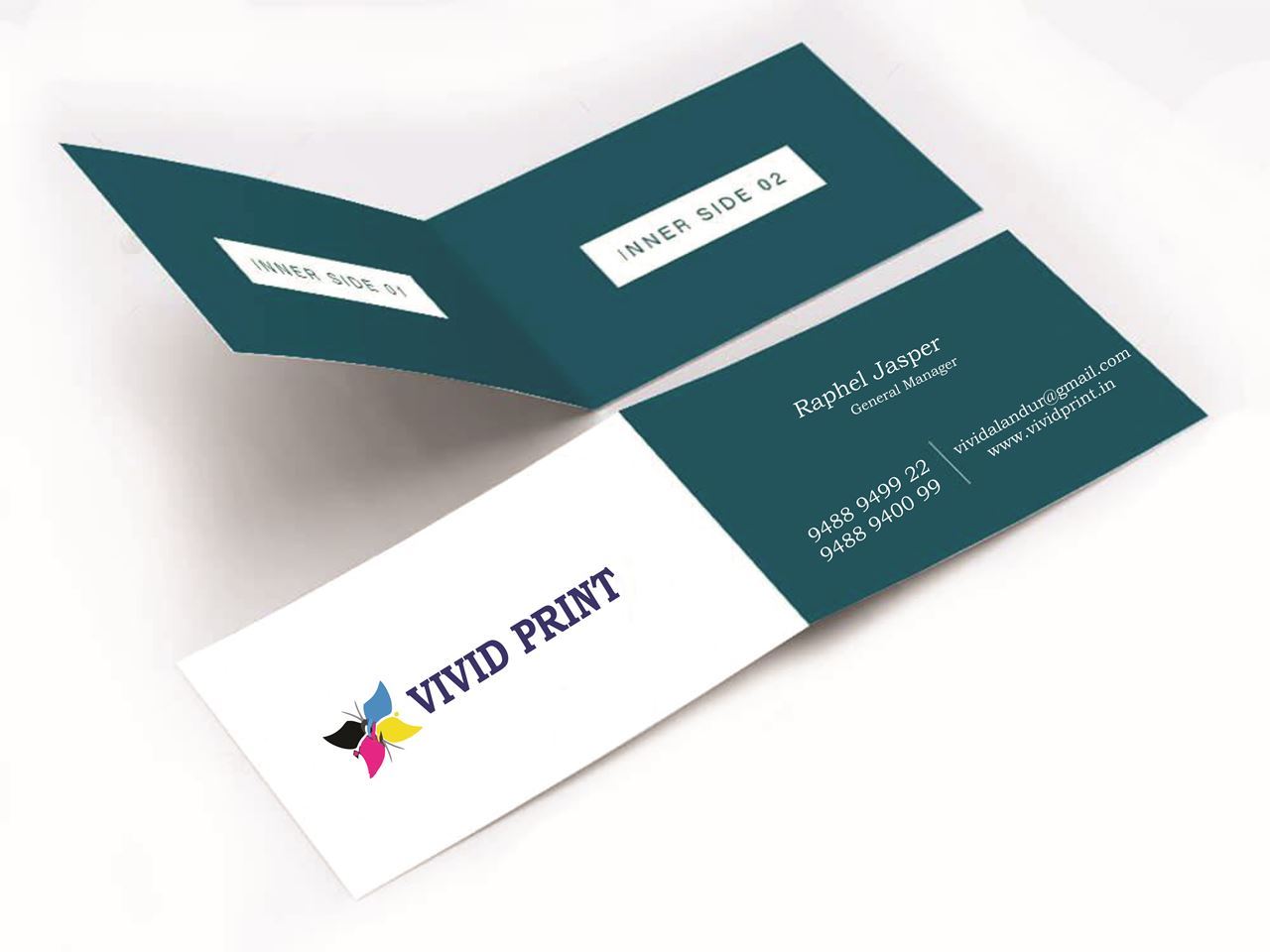 Folded Visiting Cards Vivid Print India Get Your Jazzy Imagination 