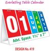 Click to zoom T419 Everlasting Table Calendar 2017