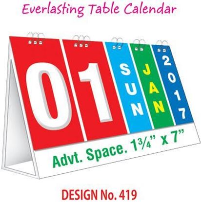 T419 Everlasting Table Calendar 2017