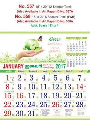 R558 Tamil(Go Green) Monthly Calendar 2017	