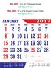 Click to zoom R625 English Monthly Calendar 2017