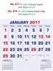 Click to zoom R618 English (F&B) Monthly Calendar 2017