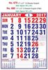 Click to zoom R679 English Monthly Calendar 2017