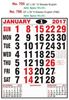 Click to zoom R705 English Monthly Calendar 2017