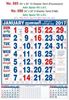 Click to zoom R686 Tamil(Flourescent) (F&B) Monthly Calendar 2017