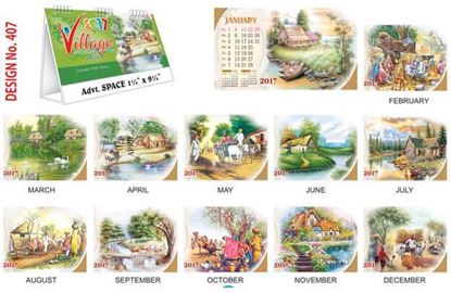 T407 Village Table Calendar 2017