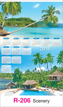 R-206 Scenery Real Art Calendar 2018