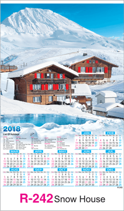 R-242 Snow Scenery	Real Art Calendar 2018
