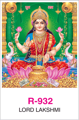 R-932 Lord Lakshmi  Real Art Calendar 2018