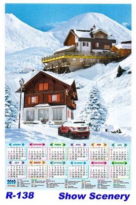 R-138 Snow Scenery Polyfoam Calendar 2019