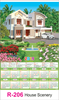 Click to zoom R-206 House Scenery Real Art Calendar 2019	