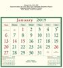 Click to zoom P306 English (F&B) Monthly Calendar 2019 Online Printing