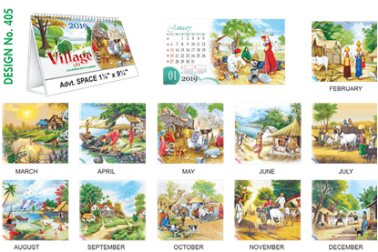 T405 Village Table Calendar 2019