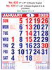 R639 English (F&B) Monthly Calendar 2020 Online Printing