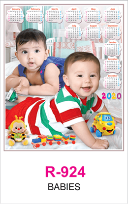 R 924 Babies Real Art Calendar 2020 Printing