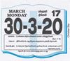 Christian daily calendar slips