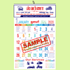Monthly Calendar Two Colour Party Advertisement Printing