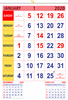 Click to zoom V835 13x19" 12 Sheeter Monthly Calendar 2020