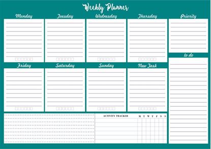 Weekly planner green