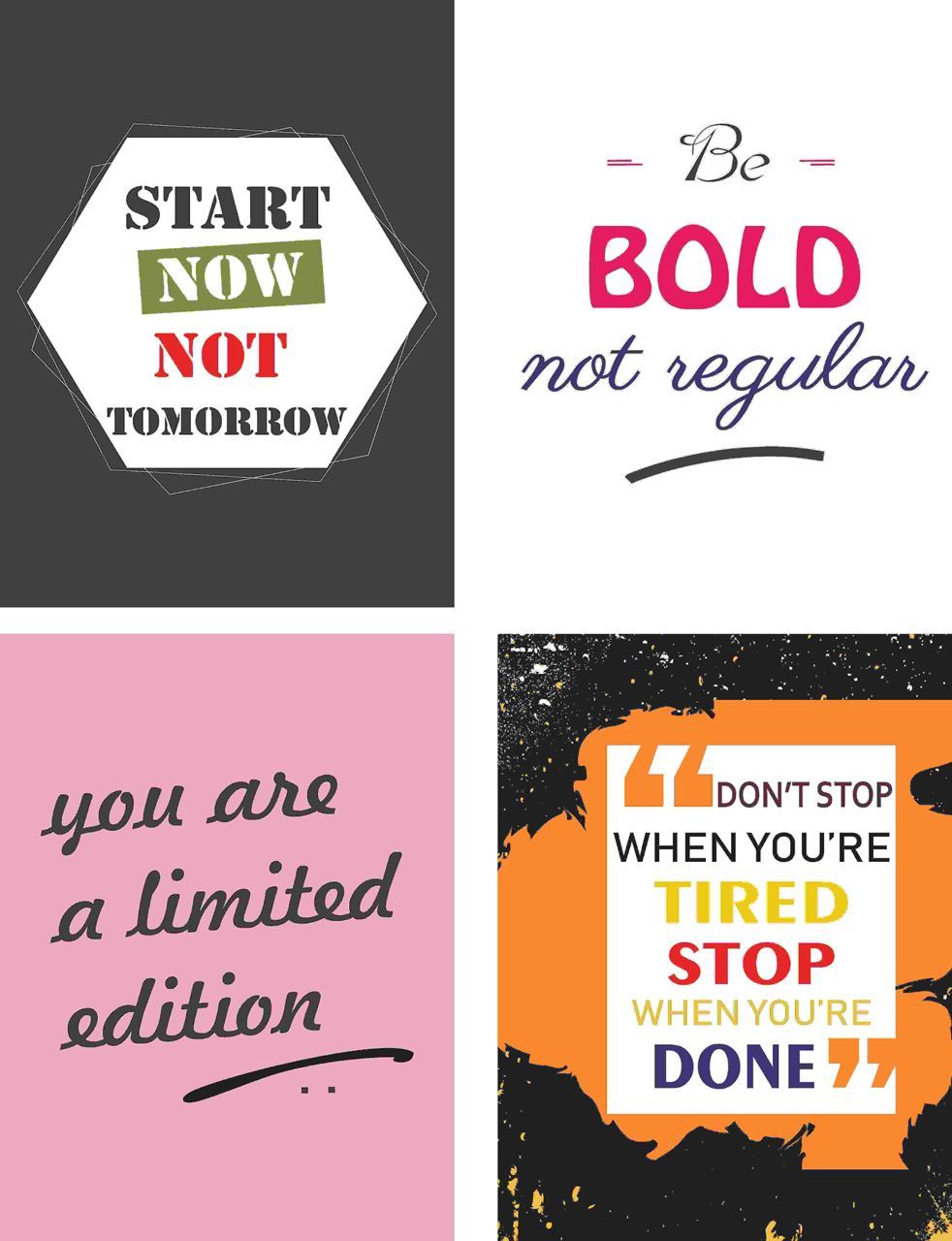 P1013 Motivational & Be Bold Posters