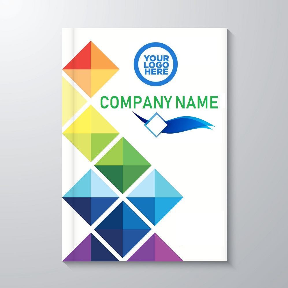 Special Diary Printing A4 with company name, logo and product printing in multi colour