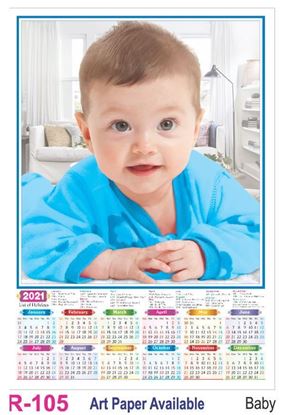 R105 Baby Plastic Calendar Print 2021