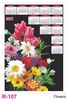 Click to zoom R107 Flowers Plastic Calendar Print 2021