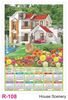 R108 House Scenery Plastic Calendar Print 2021