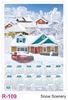 R109 Snow Scenery Plastic Calendar Print 2021