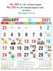 R530 English (F&B) Monthly Calendar Print 2021