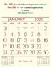 Click to zoom R542 English (Natural Shade) (F&B) Monthly Calendar Print 2021
