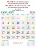 Click to zoom R546 English(F&B) Monthly Calendar Print 2021