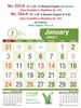 R533-A 15x20" 12 Sheeter English Monthly Calendar Print 2021