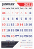 V807 13x19" 12 Sheeter Monthly Calendar Printing 2021