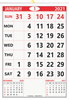 Click to zoom V837 13x19" 12 Sheeter Monthly Calendar Printing 2021