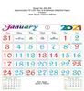 Click to zoom R265 English Monthly Calendar Print 2021