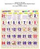 Click to zoom P286 Tamil(F&B) Monthly Calendar Print 2021