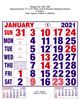 Click to zoom P298 English(F&B) Monthly Calendar Print 2021