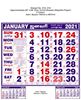 Click to zoom P313 Tamil Monthly Calendar Print 2021