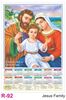 Click to zoom R92 Jesus Family Plastic Calendar Print 2022