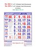 Click to zoom R624 Tamil (Flourescent) Monthly Calendar Print 2022