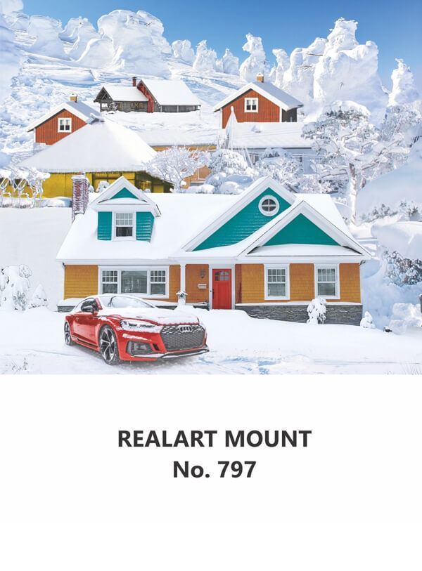 R797 Snow  House Scenery Daily Calendar Printing 2022