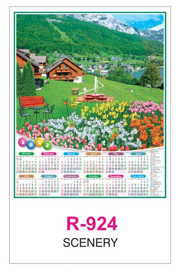 R924 Scenery RealArt Calendar Print 2022