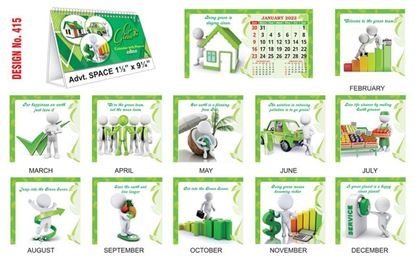 T415 Go Green - Table Calendar With Planner Print 2022