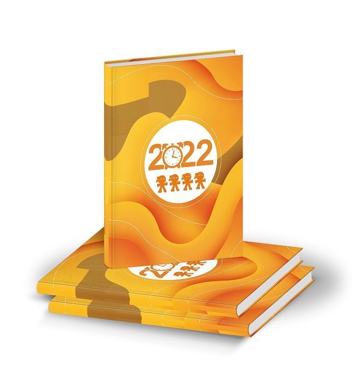 D3001 Orange Team Clock Diary print 2022