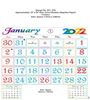 Click to zoom P271 English Monthly Calendar Print 2022