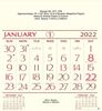 Click to zoom P277 English(Natural Shade) Monthly Calendar Print 2022