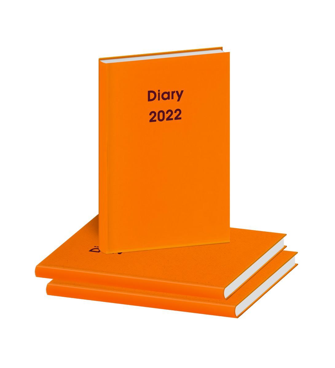 D3052 Orange  Leather Diary print 2022