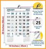 Picture of VP823 English 14x20" 12 sheets monthly wall calendar 2022