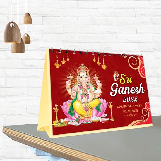 Ganesh Desktable Calendar With Planner Vivid Print India Get Your